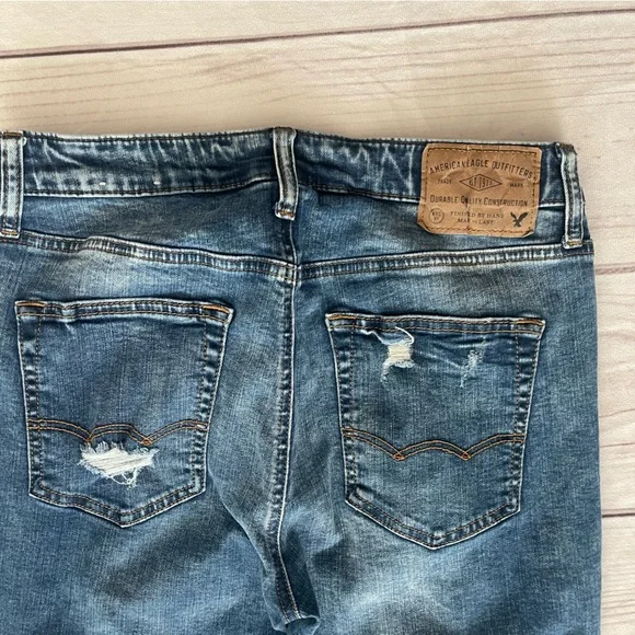 American Eagle Outfitters Blue Slim Jeans Distressed